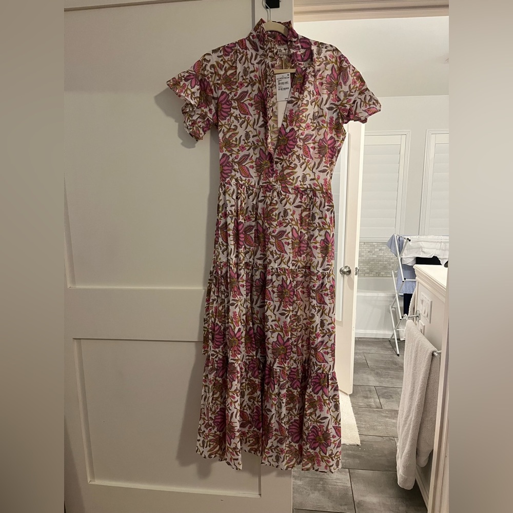 Mille Victoria ruffle front dress PINK LILY SIZE XSMALL